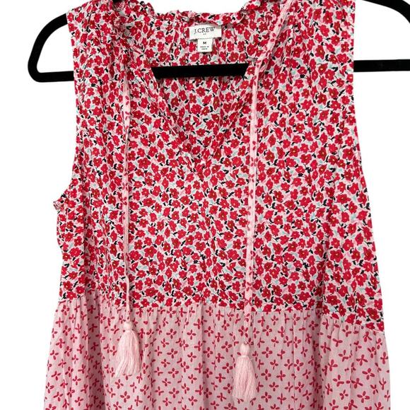 J. Crew Women's Sleeveless Cover-Up Floral Ditsy Mixed Print Dress Size Medium - Picture 3 of 6